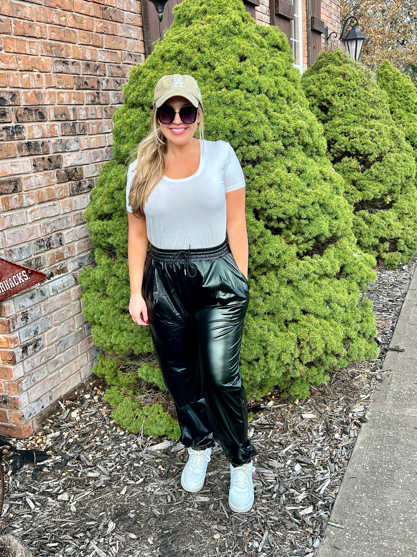 Rachel Faux Leather Jogger