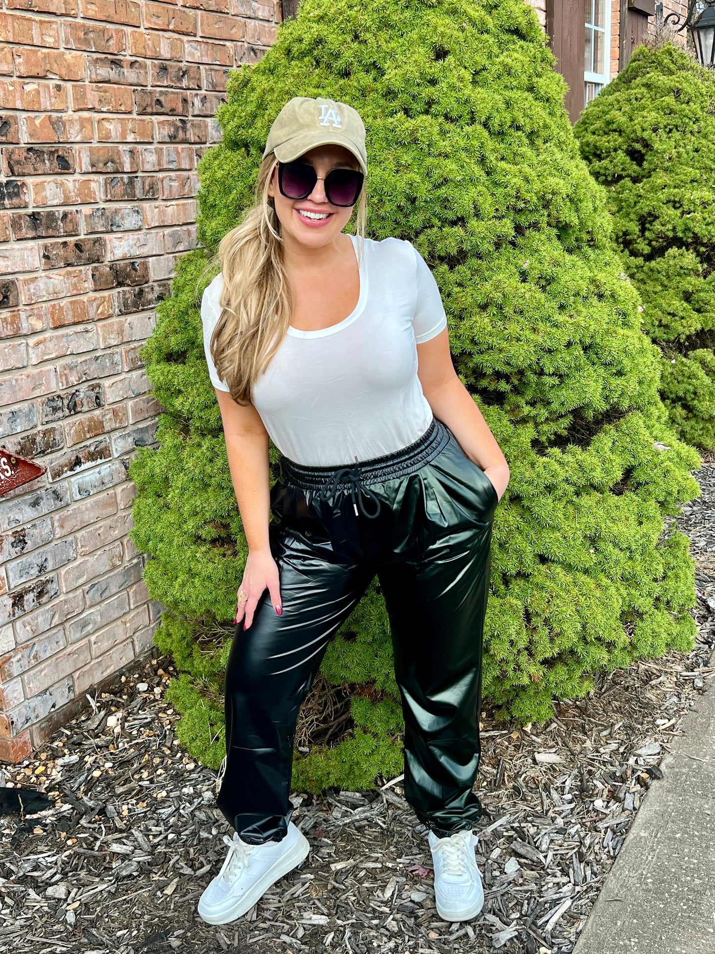 Rachel Faux Leather Jogger