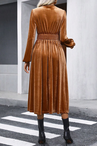 Cassandra Balloon Sleeve Midi Dress