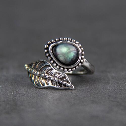 Maggie Moonstone Leaf Ring