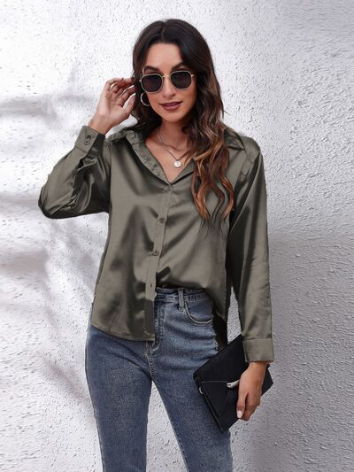 Get it Girl Button Up Long Sleeve Shirt