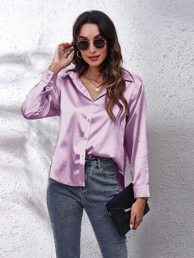 Get it Girl Button Up Long Sleeve Shirt